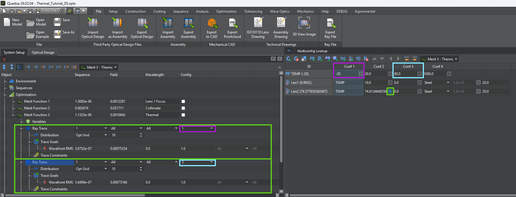 System Optimization Across Temperature in QUADOA® Optical CAD
